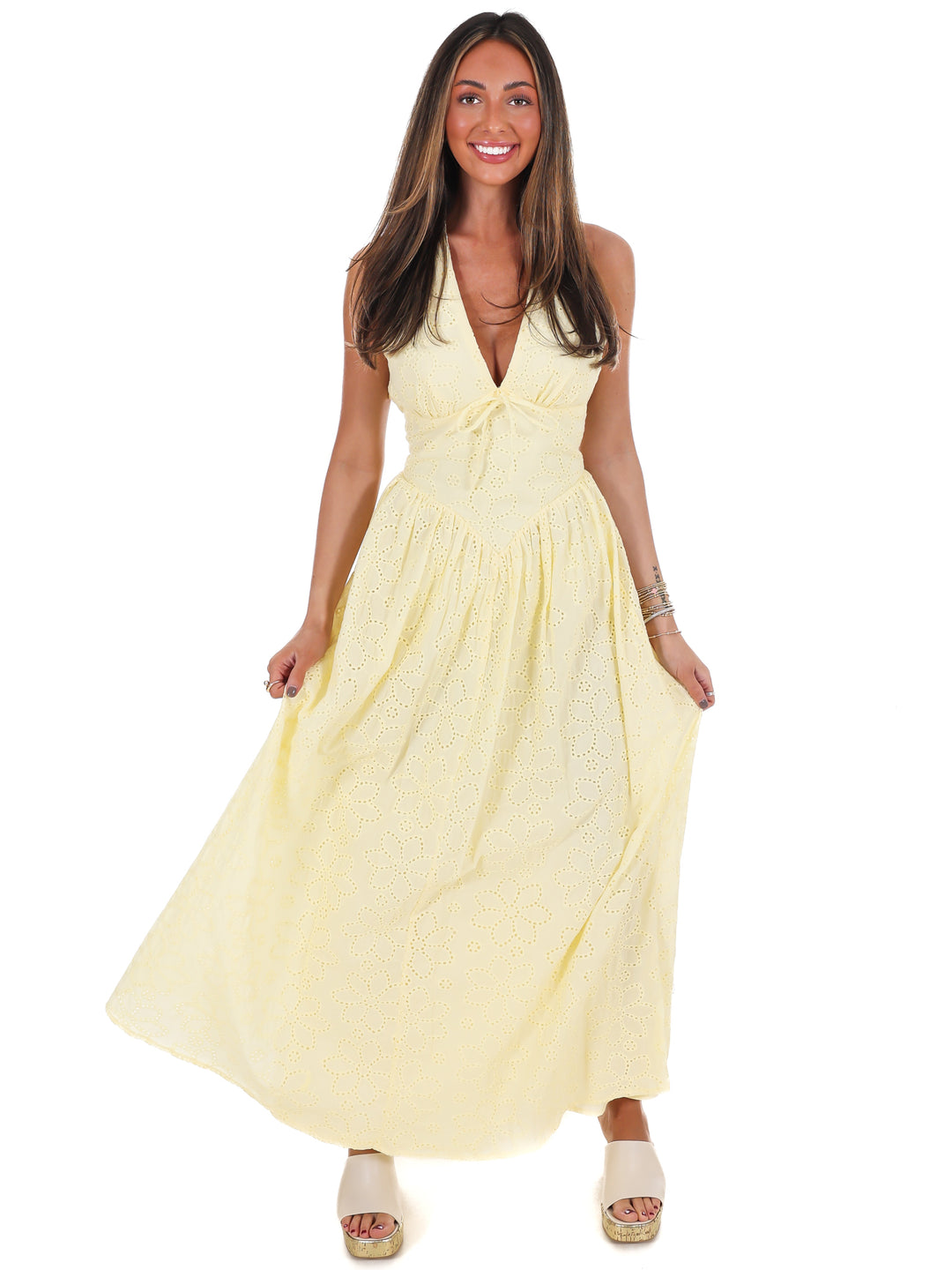 Daybreak Eyelet Midi Dress