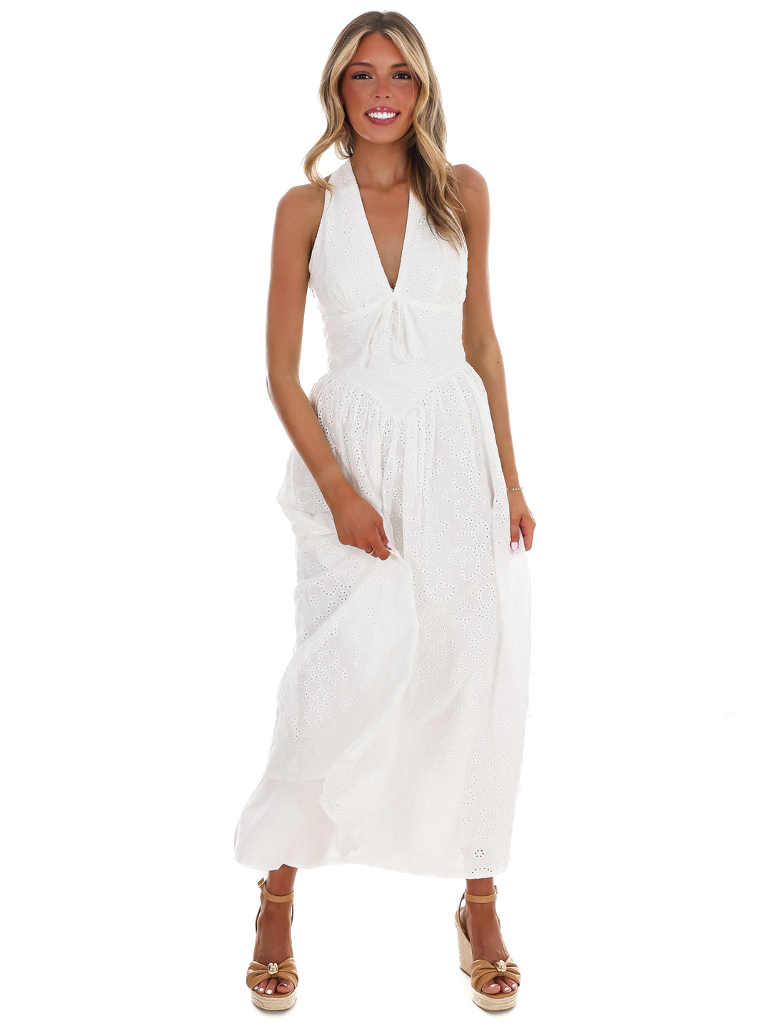 Daybreak Eyelet Midi Dress