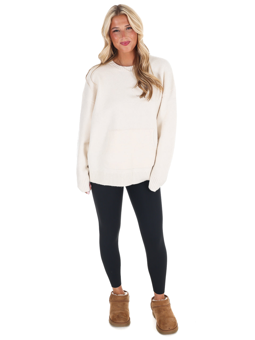 Chic Comfort Crewneck Pocket Sweater Doorbuster