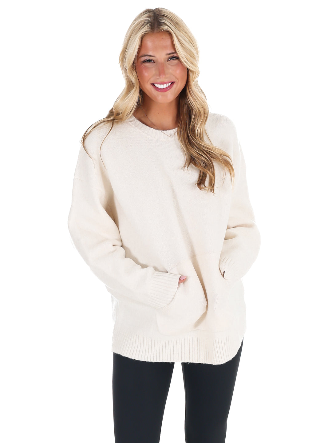 Chic Comfort Crewneck Pocket Sweater Doorbuster