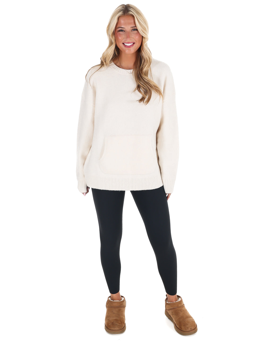 Chic Comfort Crewneck Pocket Sweater Doorbuster