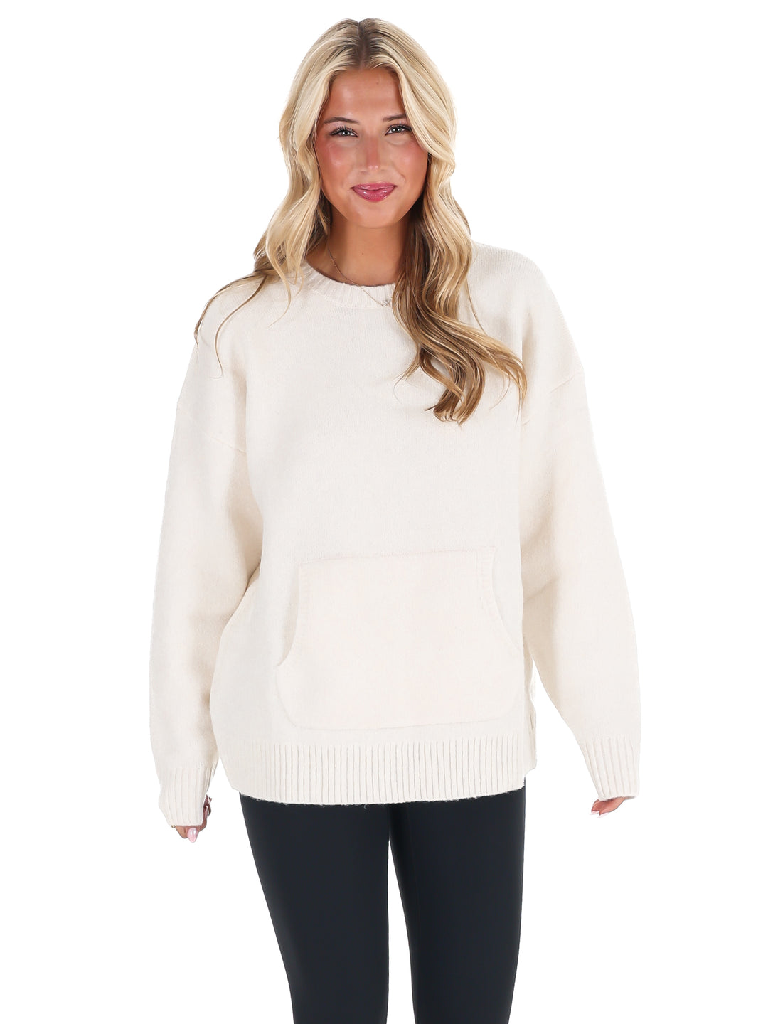 Chic Comfort Crewneck Pocket Sweater Doorbuster