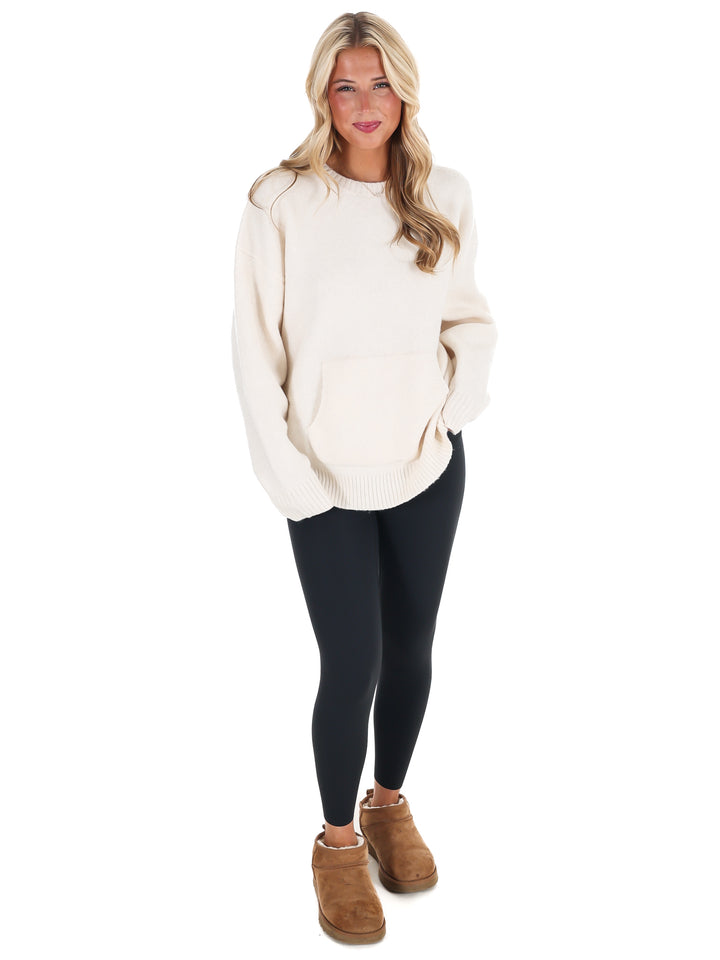 Chic Comfort Crewneck Pocket Sweater Doorbuster