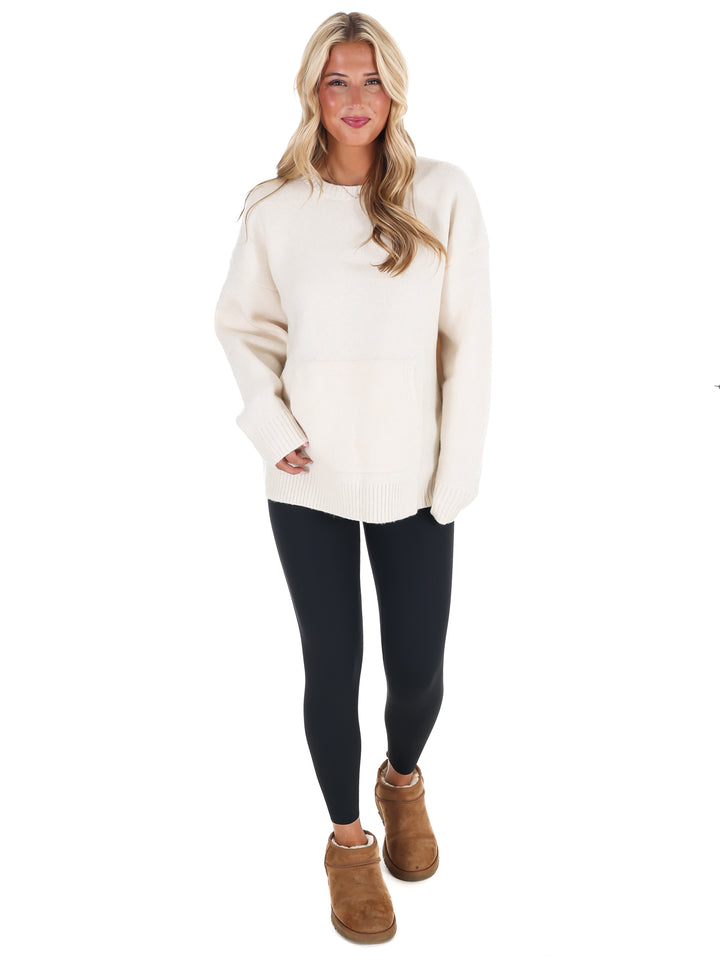 Chic Comfort Crewneck Pocket Sweater Doorbuster