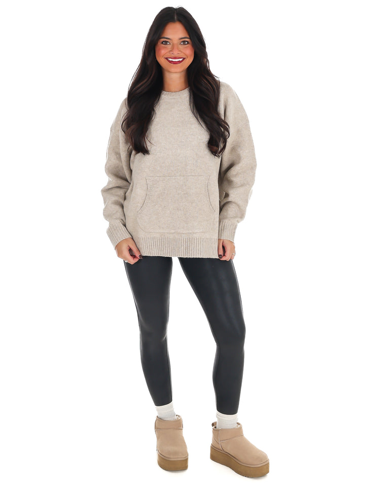 Chic Comfort Crewneck Pocket Sweater Doorbuster