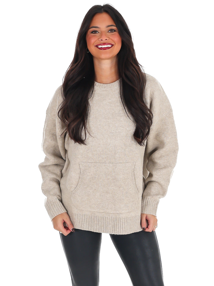 Chic Comfort Crewneck Pocket Sweater Doorbuster