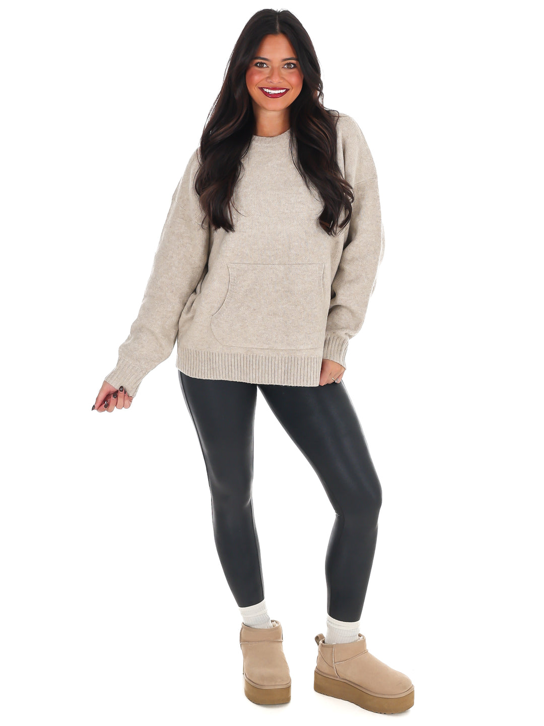 Chic Comfort Crewneck Pocket Sweater Doorbuster