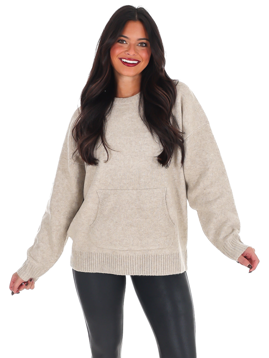 Chic Comfort Crewneck Pocket Sweater Doorbuster