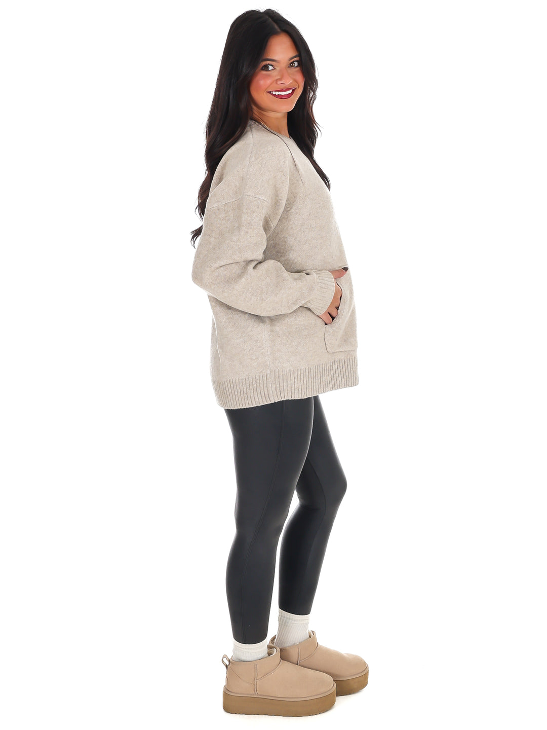 Chic Comfort Crewneck Pocket Sweater Doorbuster