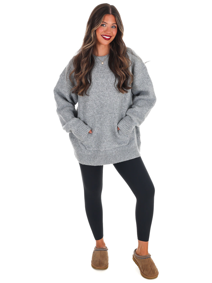 Chic Comfort Crewneck Pocket Sweater Doorbuster