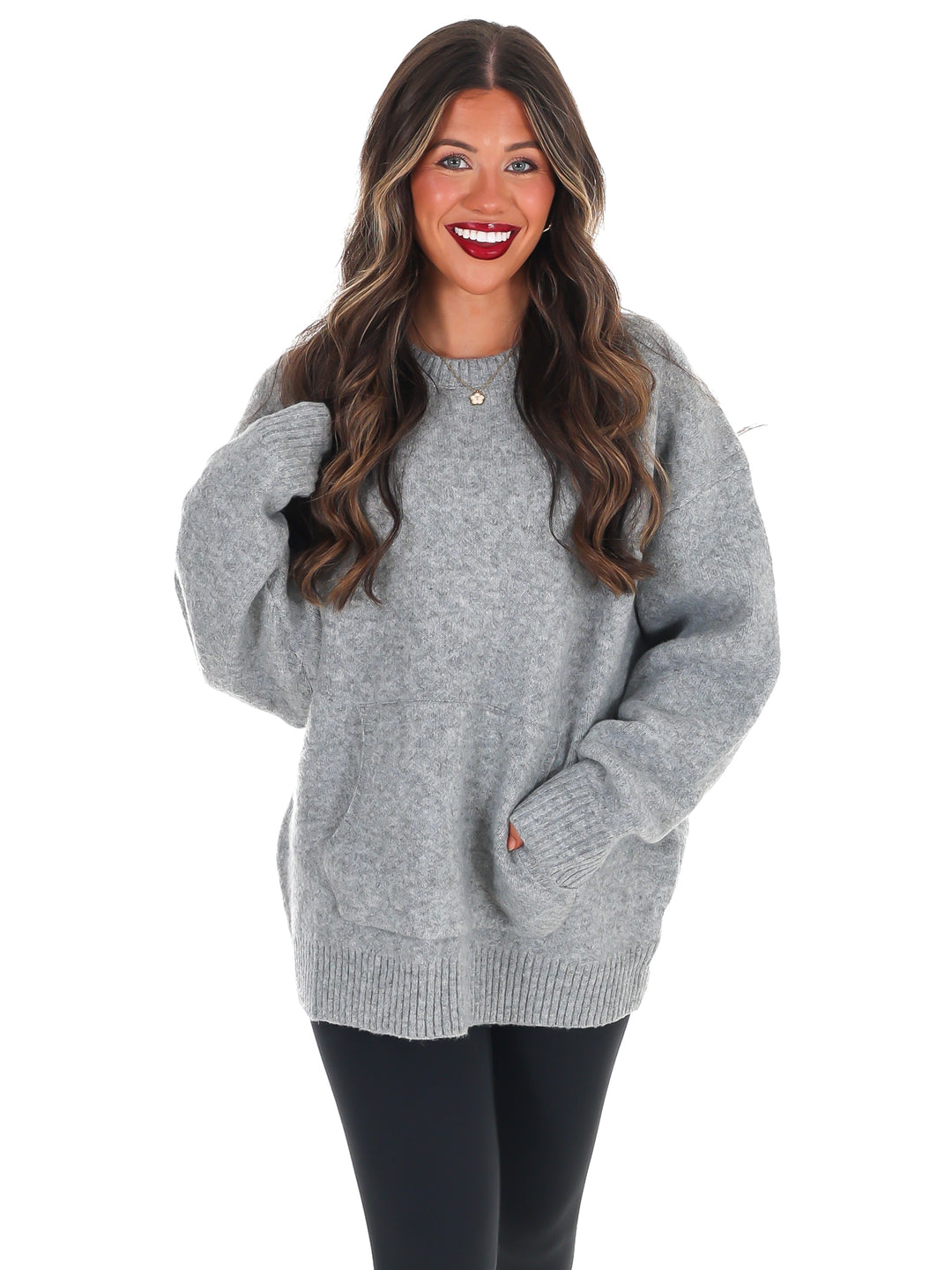Chic Comfort Crewneck Pocket Sweater Doorbuster