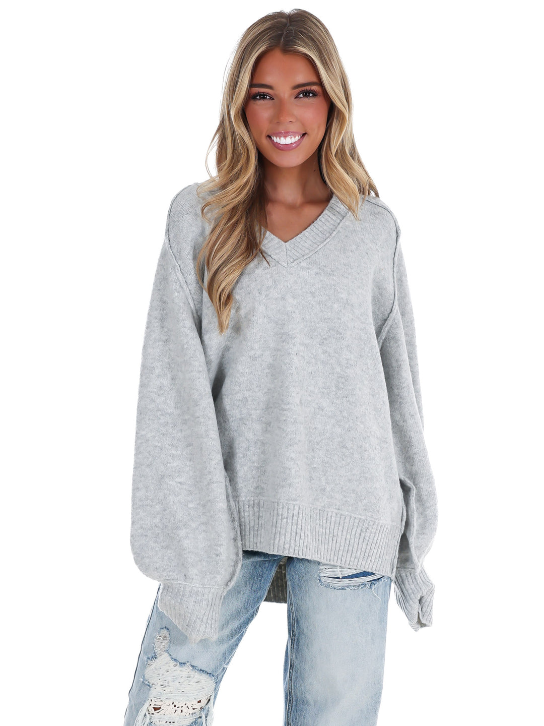 Soft Escape Oversized V-Neck Sweater