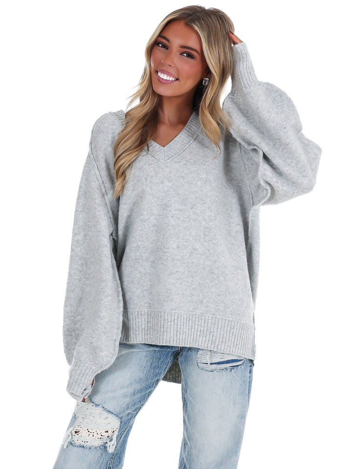 Soft Escape Oversized V-Neck Sweater