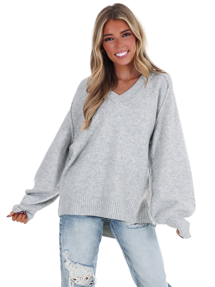 Soft Escape Oversized V-Neck Sweater
