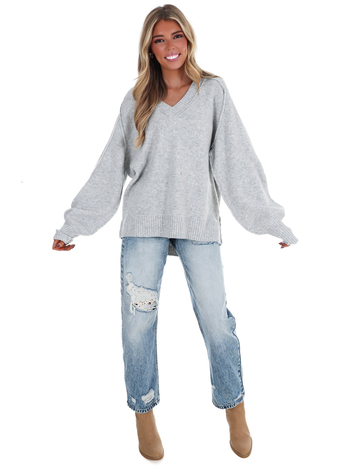 Soft Escape Oversized V-Neck Sweater