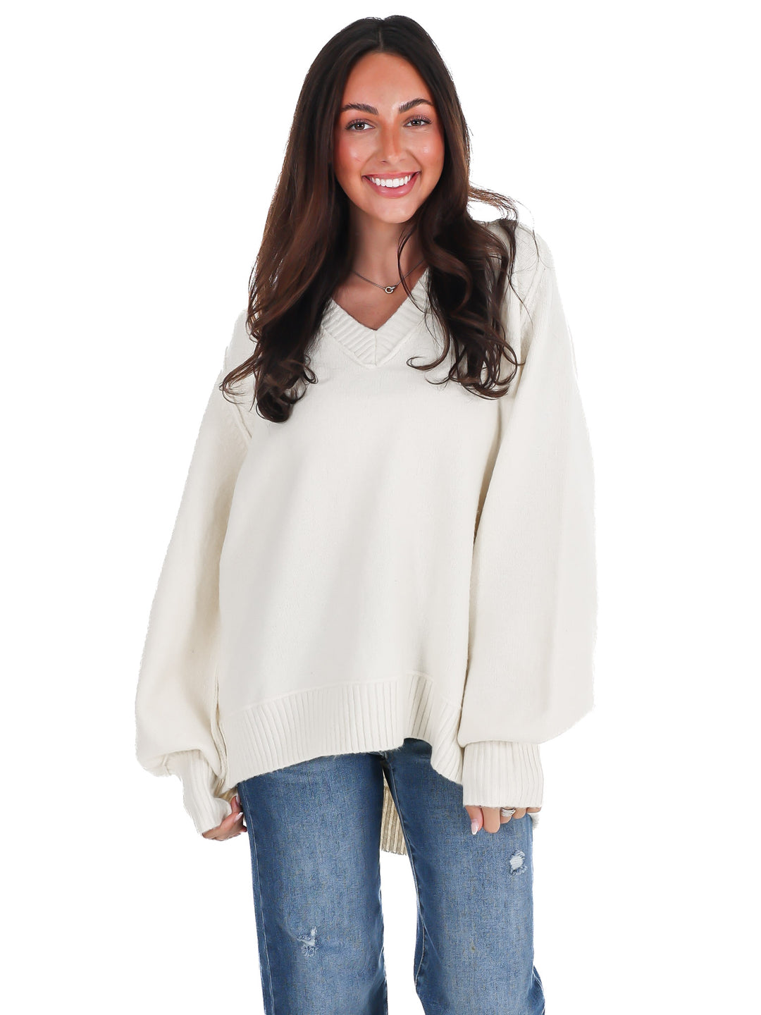 Soft Escape Oversized V-Neck Sweater