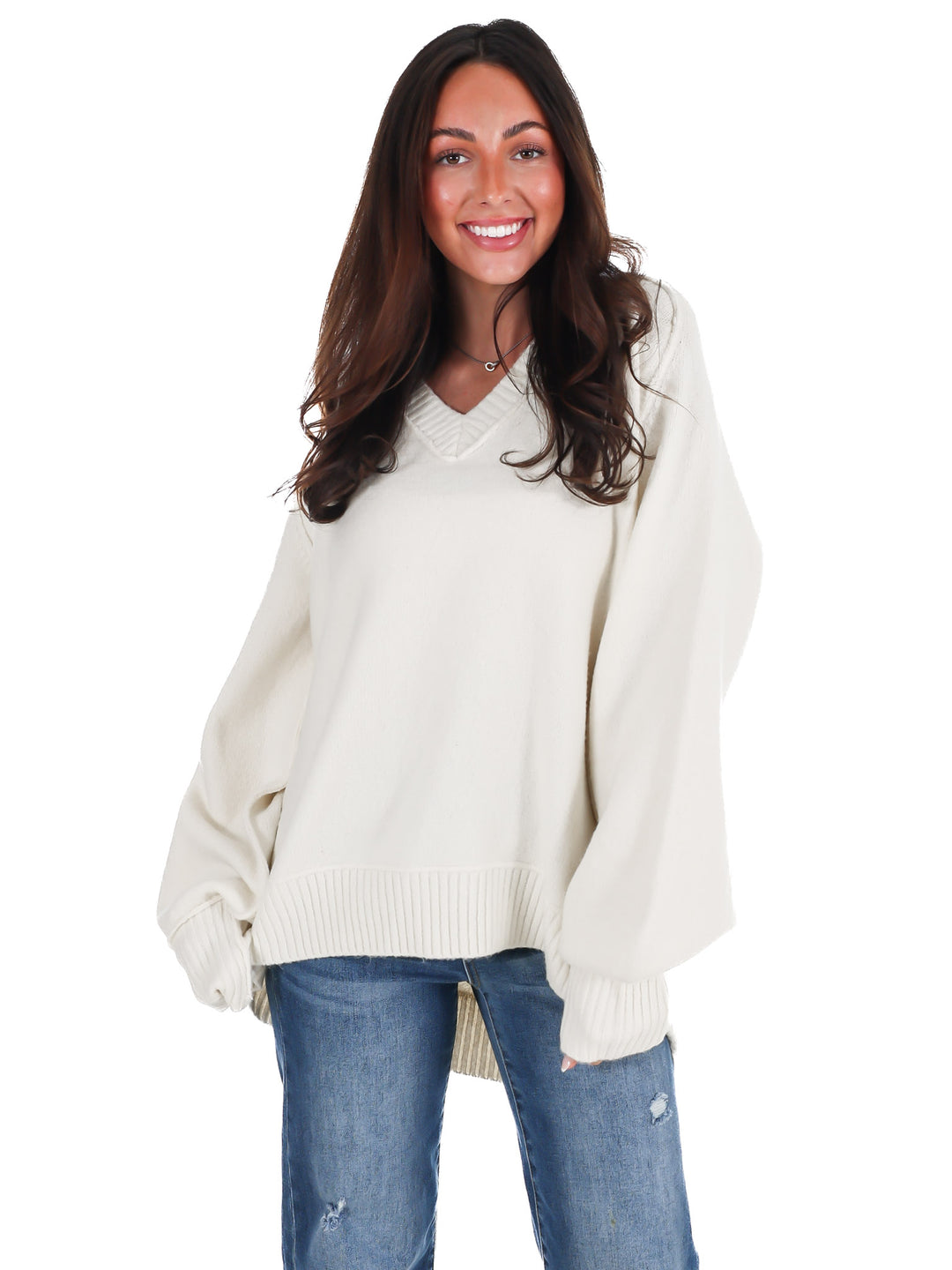 Soft Escape Oversized V-Neck Sweater