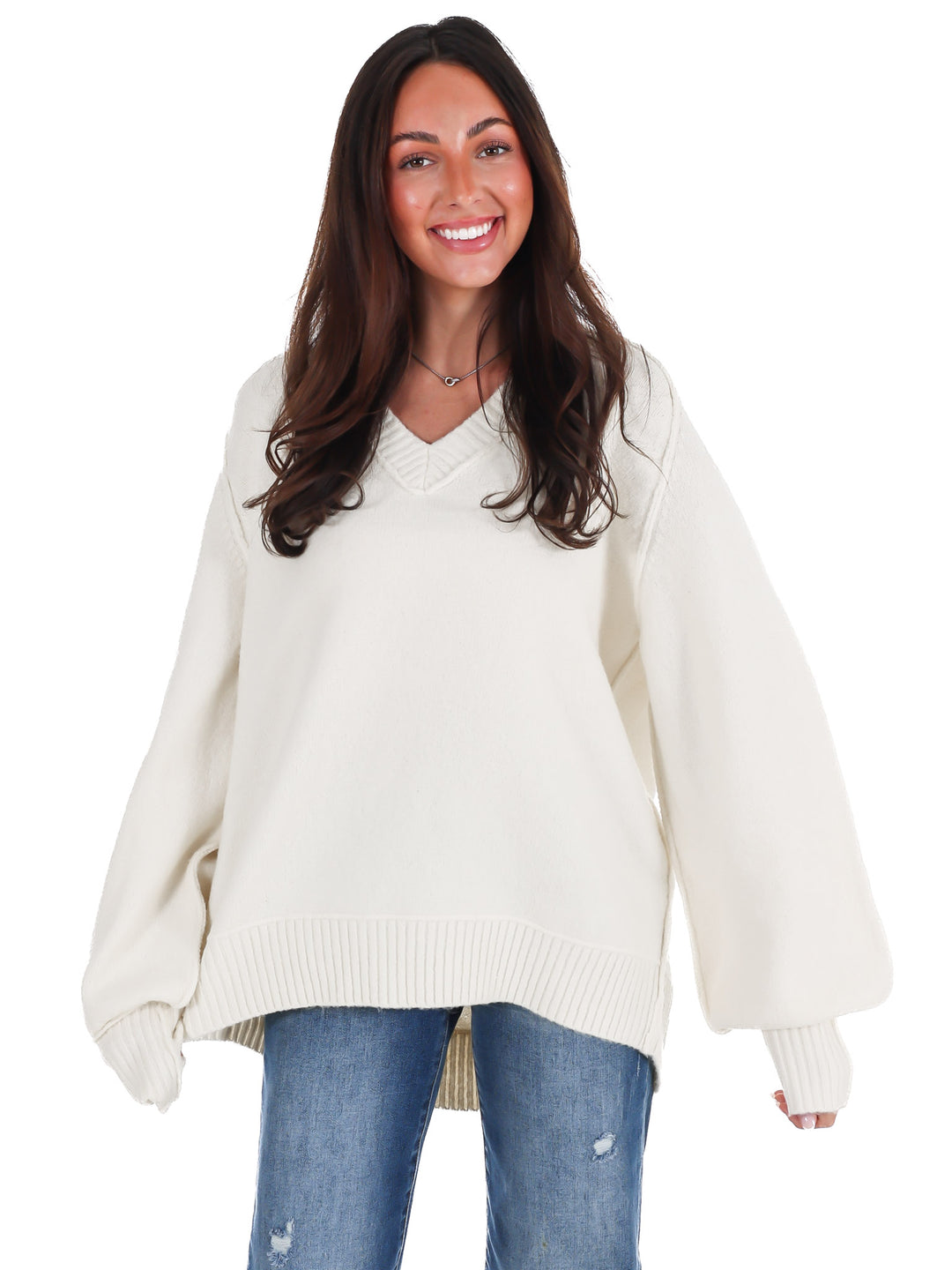 Soft Escape Oversized V-Neck Sweater