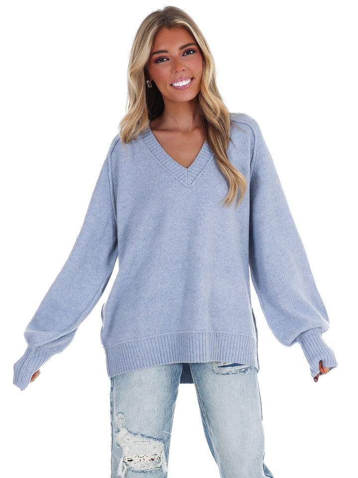Soft Escape Oversized V-Neck Sweater