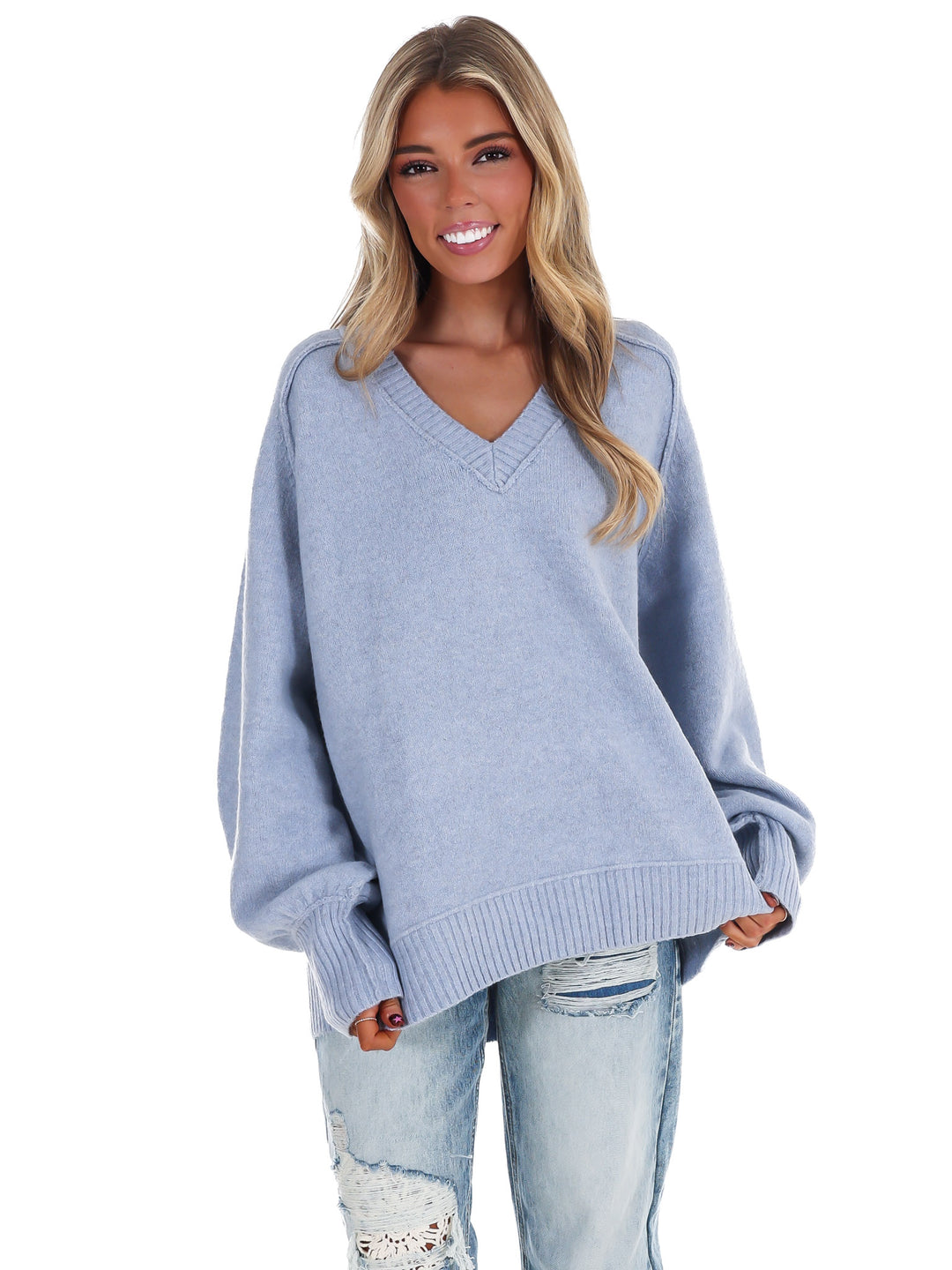 Soft Escape Oversized V-Neck Sweater