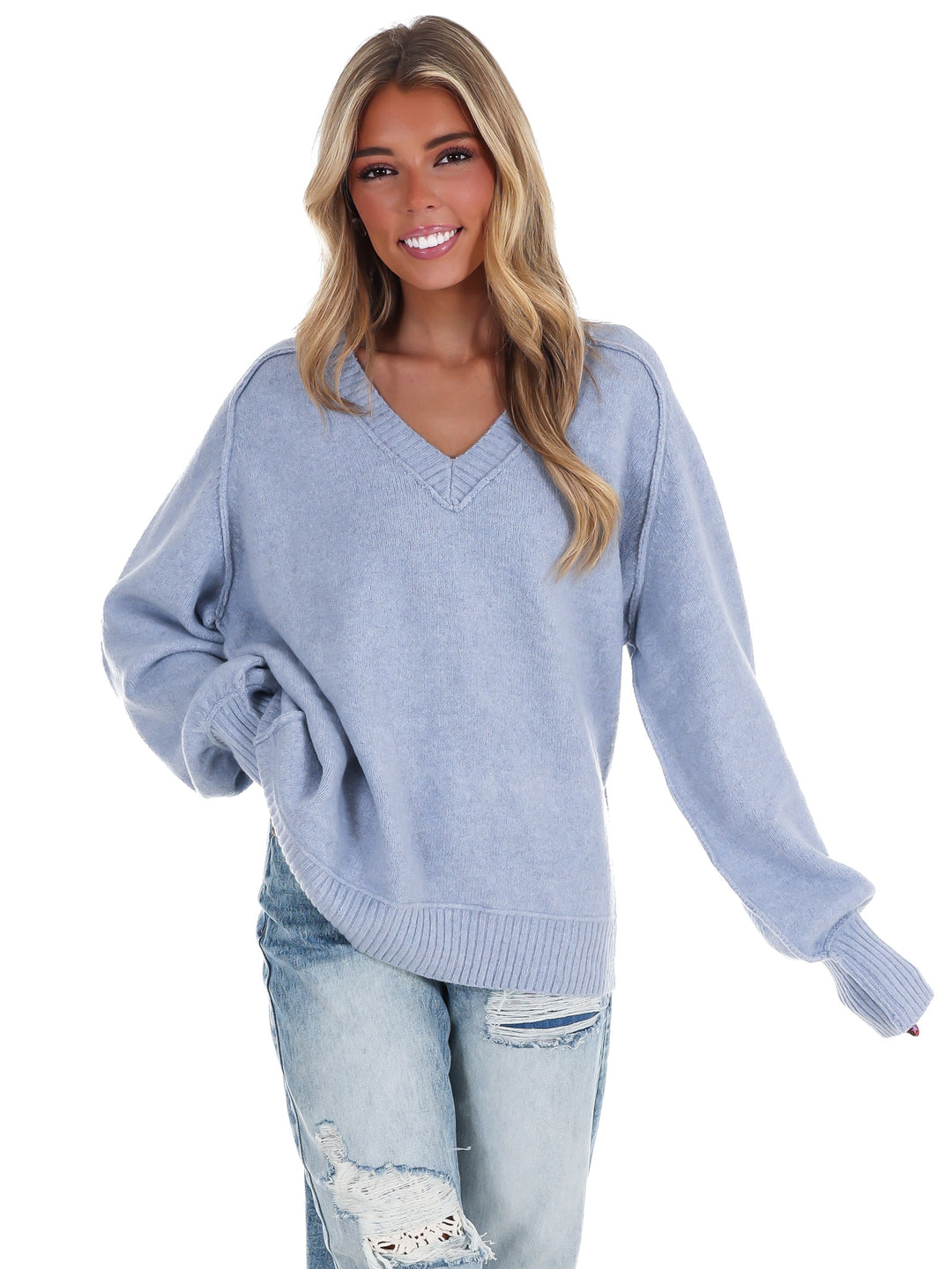 Soft Escape Oversized V-Neck Sweater