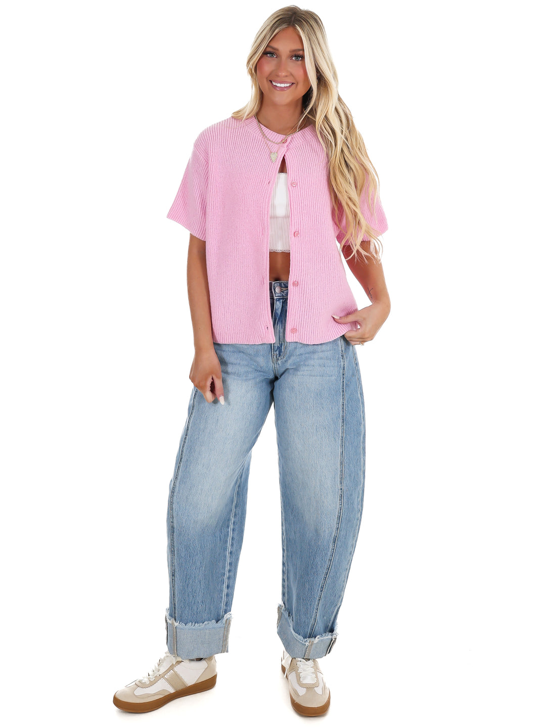 Let's Go There Short Sleeve Sweater Cardigan