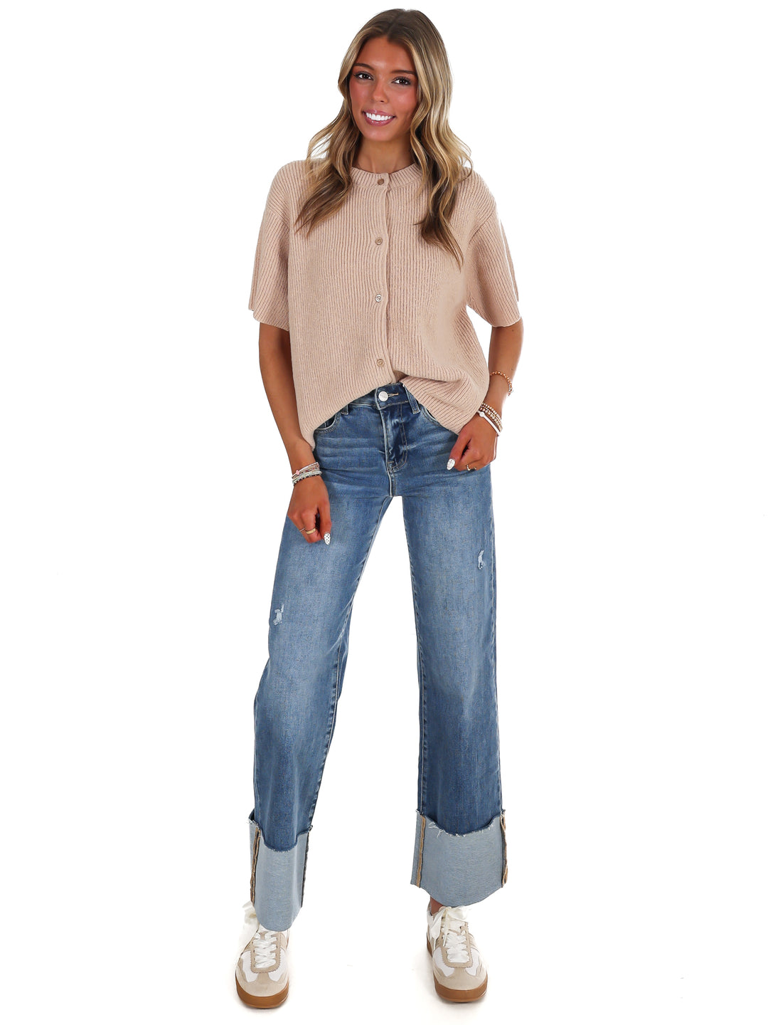 Let's Go There Short Sleeve Sweater Cardigan