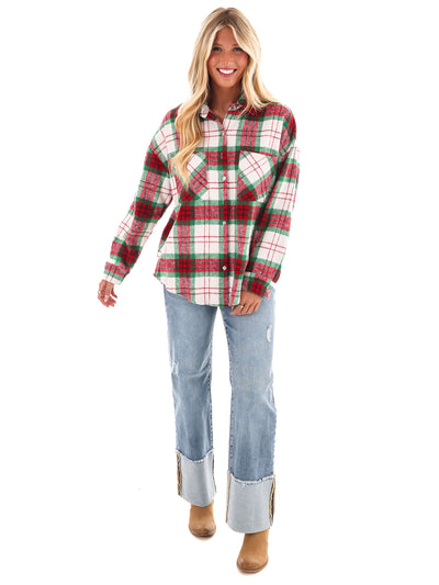 Comfort and Joy Plaid Shacket