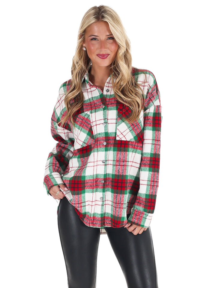 Comfort and Joy Plaid Shacket