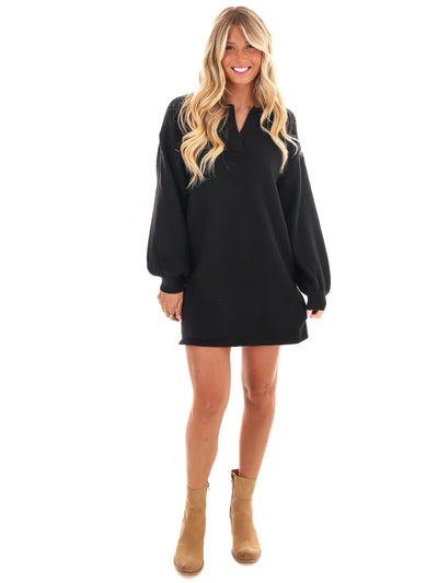 Grand Gesture Fuzzy Sweater Dress