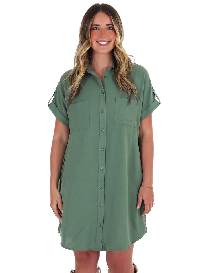 All the Reason Button Up Shirt Dress