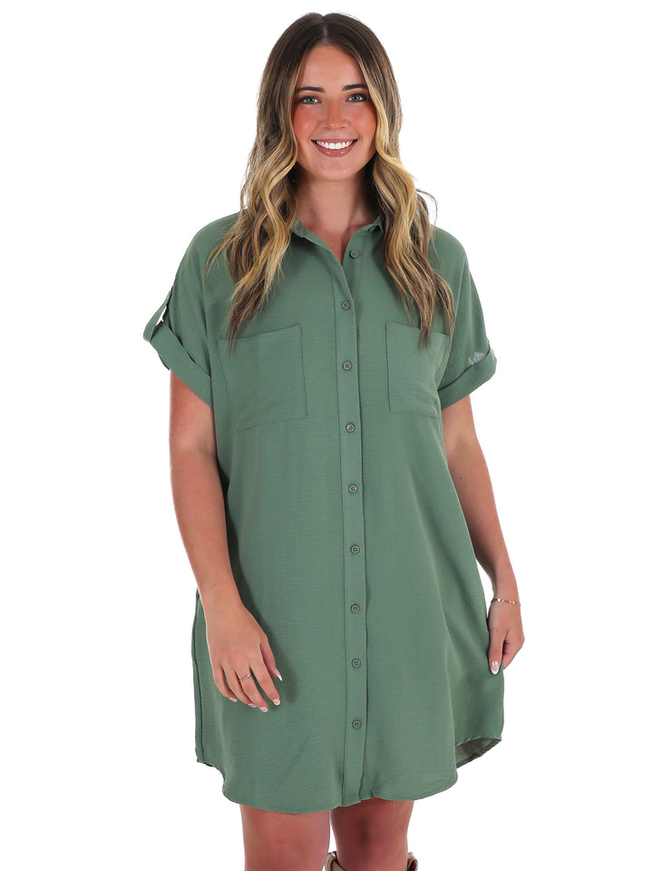 All the Reason Button Up Shirt Dress