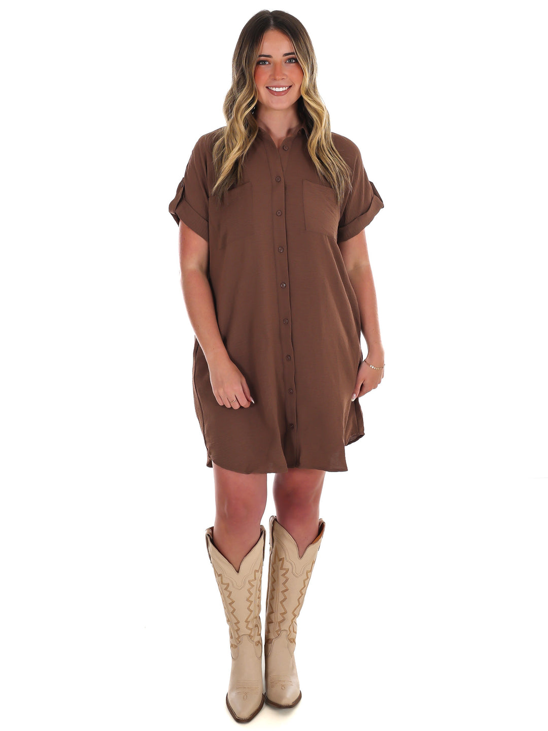 All the Reason Button Up Shirt Dress