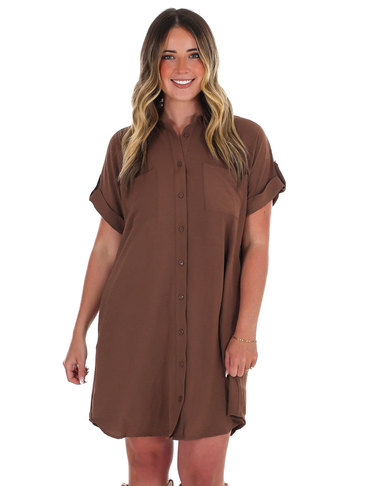 All the Reason Button Up Shirt Dress
