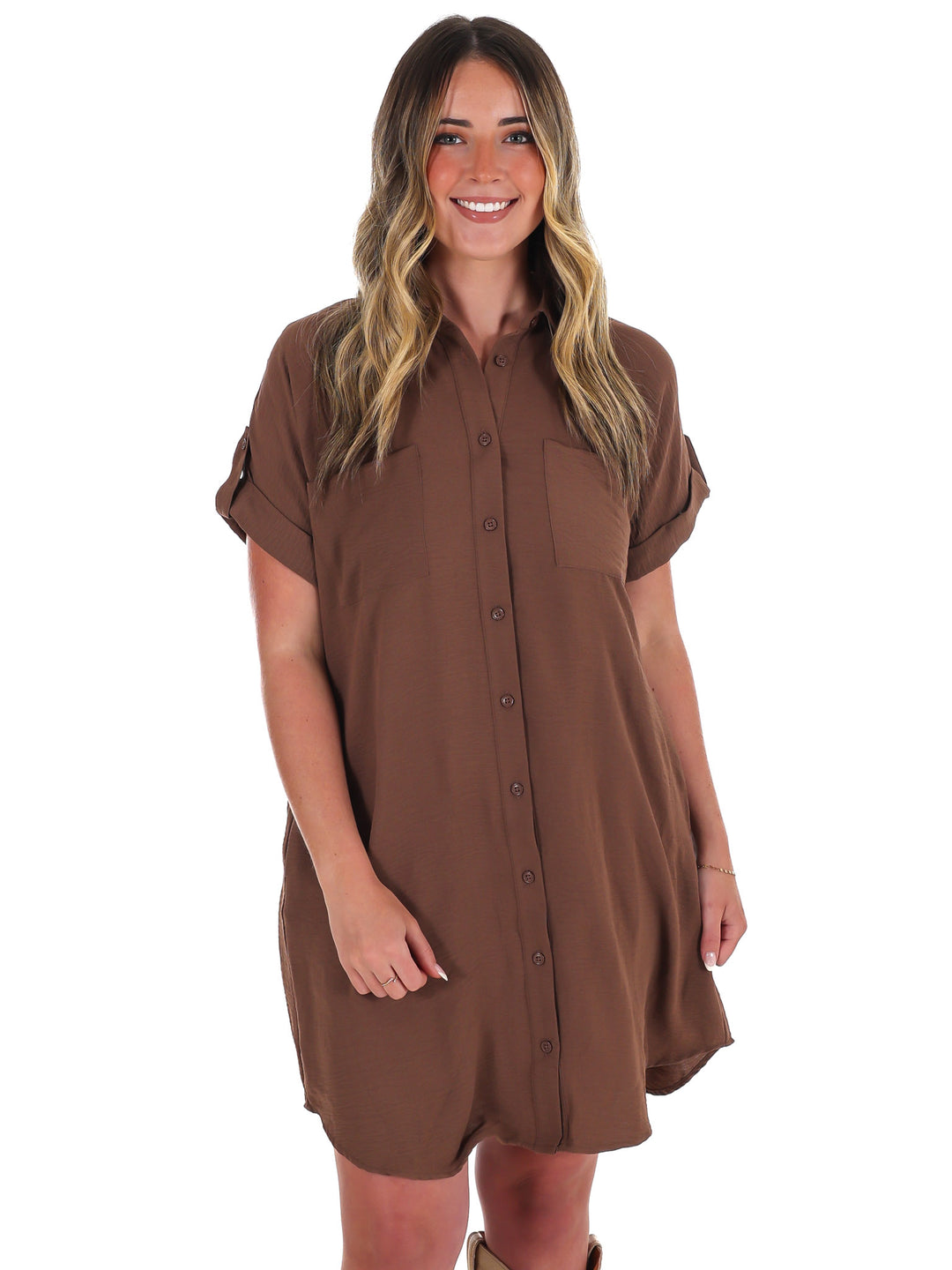 All the Reason Button Up Shirt Dress