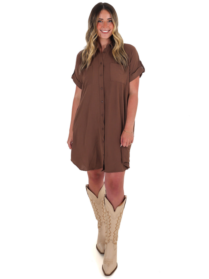 All the Reason Button Up Shirt Dress
