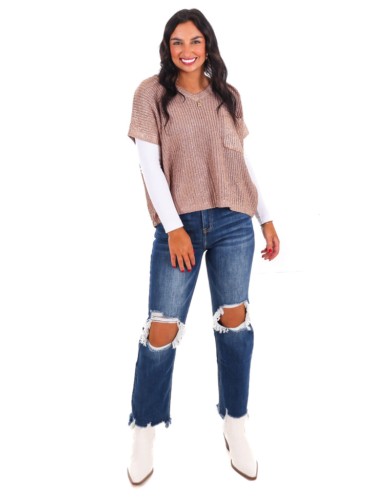 Sure to Dazzle Metallic Sweater