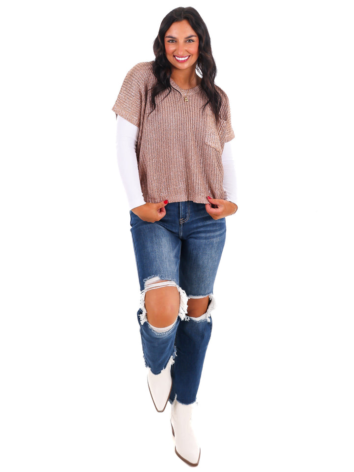 Sure to Dazzle Metallic Sweater