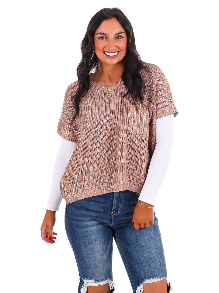 Sure to Dazzle Metallic Sweater
