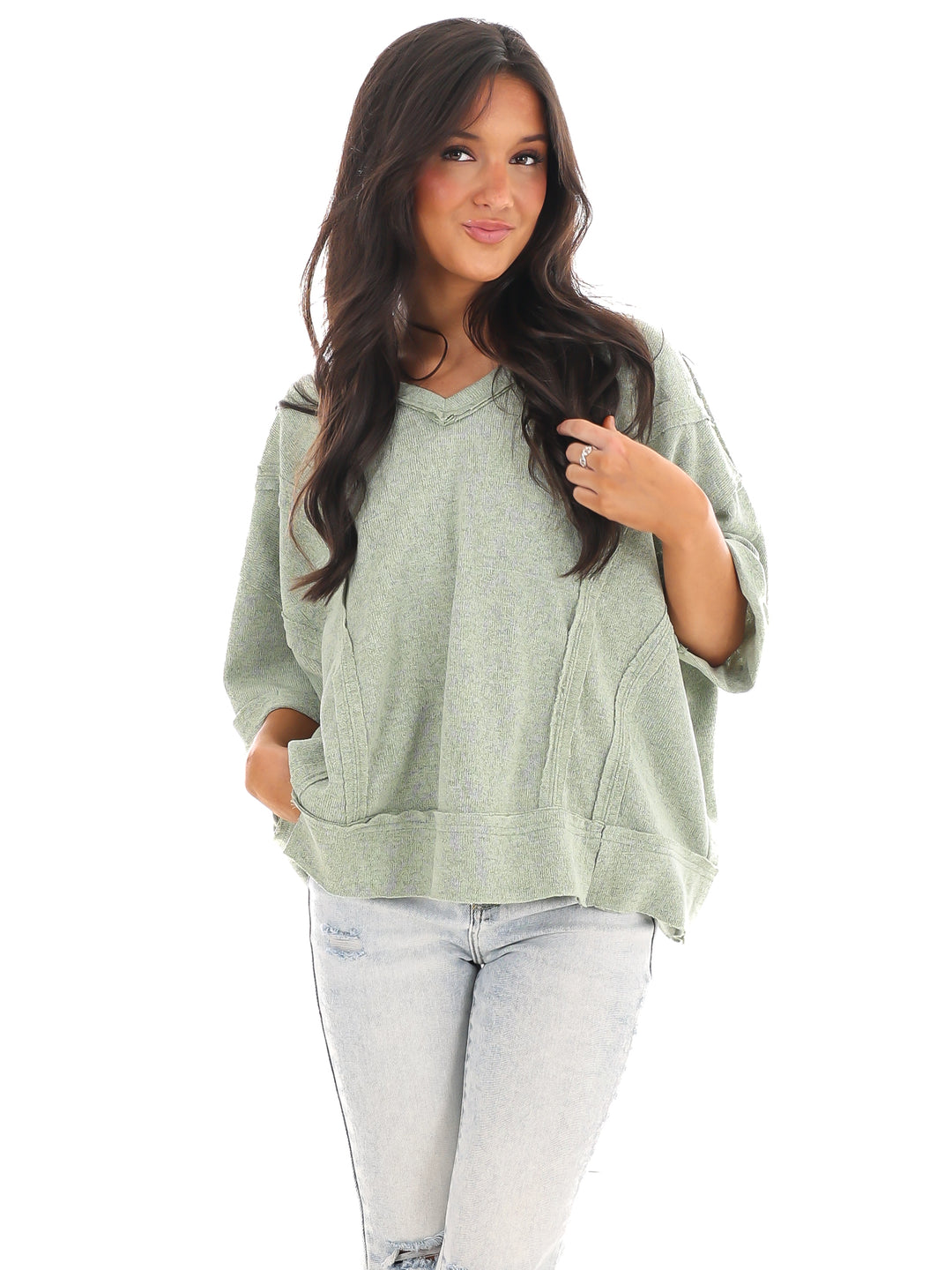 Not Over Yet V-Neck Top