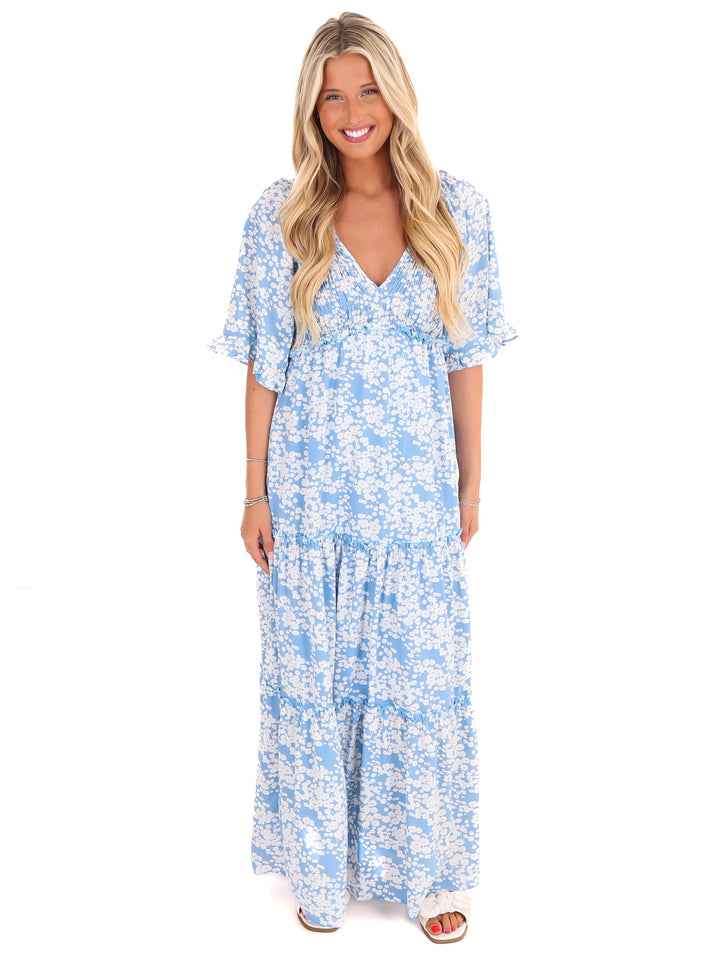 Make Me Smile V-Neck Maxi Dress