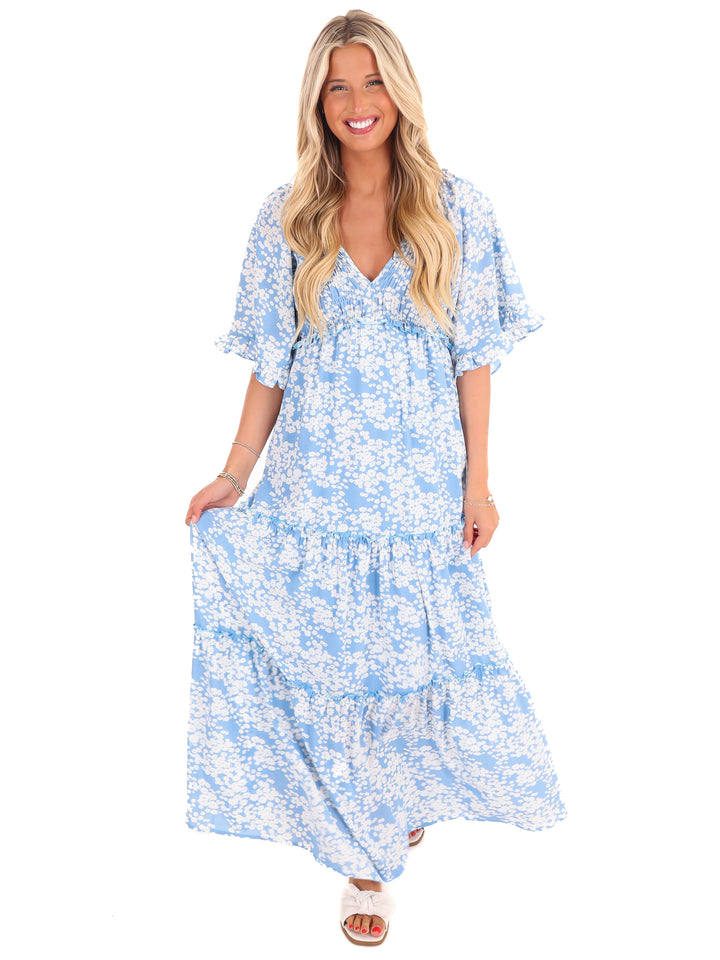 Make Me Smile V-Neck Maxi Dress