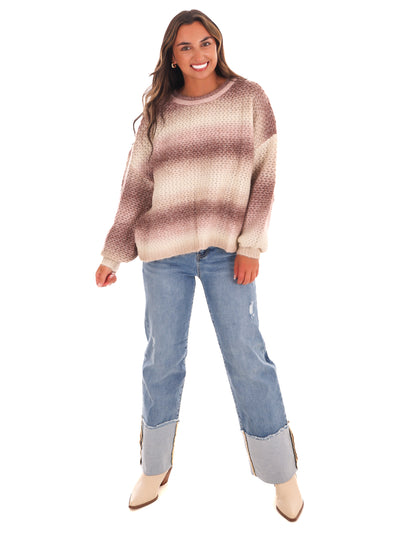 Blissful Comfort Ombre Stripe Sweater