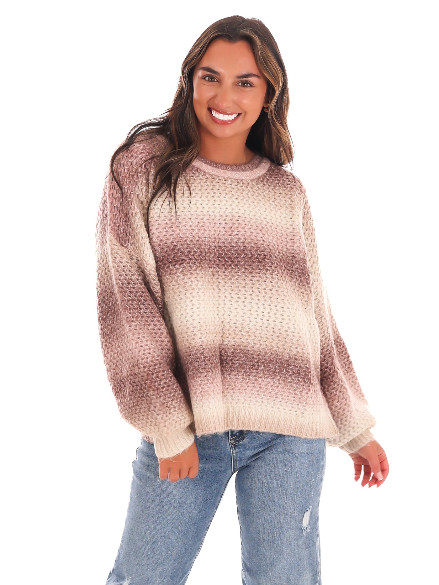 Blissful Comfort Ombre Stripe Sweater