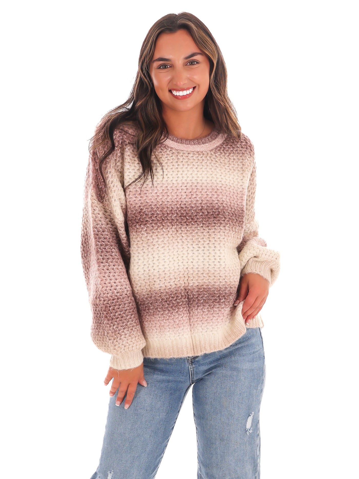 Blissful Comfort Ombre Stripe Sweater