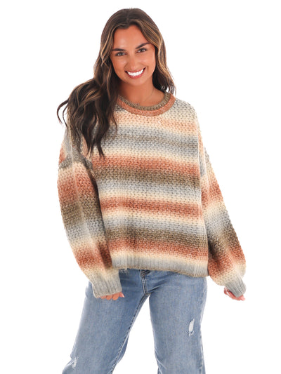 Blissful Comfort Ombre Stripe Sweater