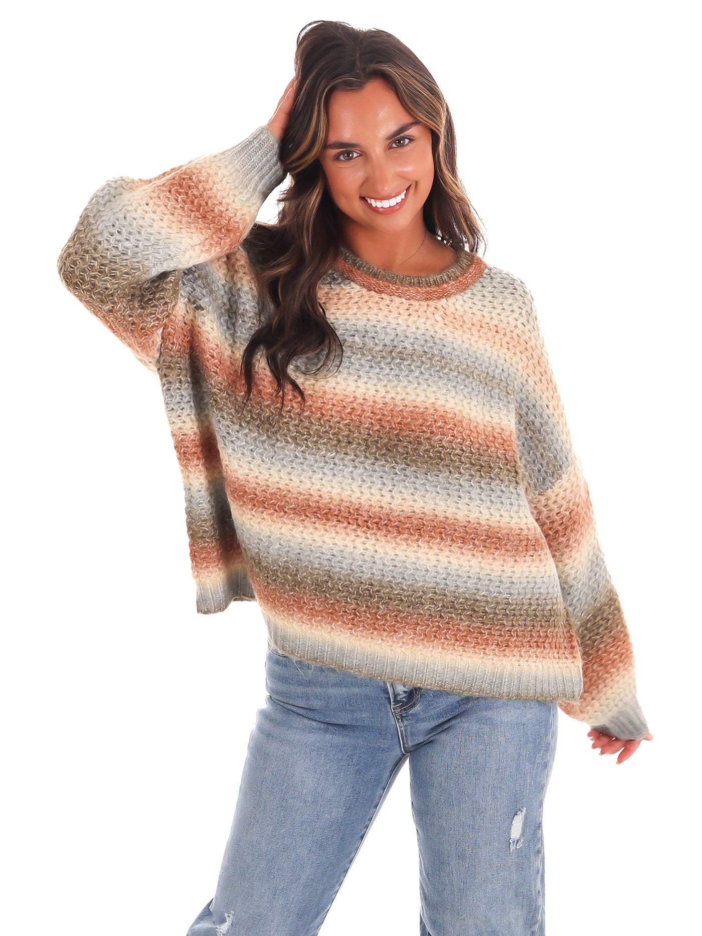 Blissful Comfort Ombre Stripe Sweater