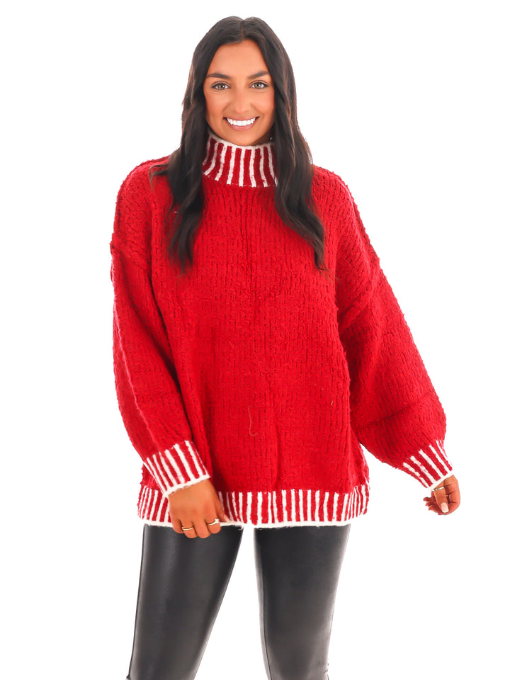 Endless Journey Contrast Sweater Top