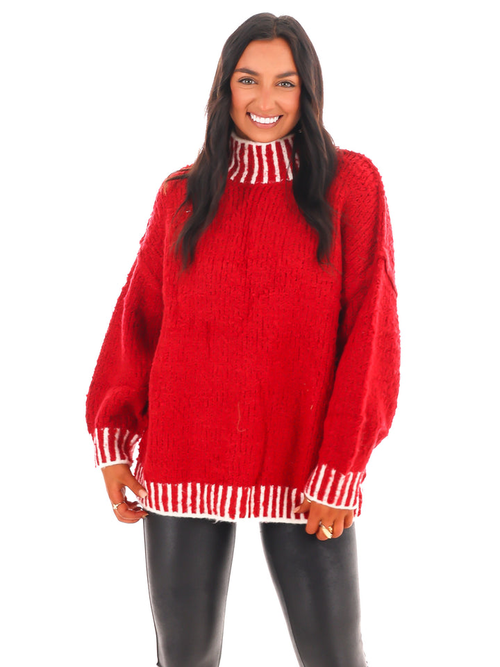 Endless Journey Contrast Sweater Top