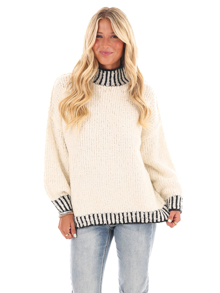 Endless Journey Contrast Sweater Top